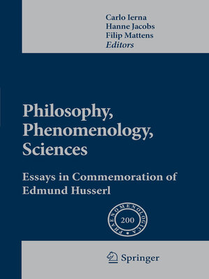 cover image of Philosophy, Phenomenology, Sciences